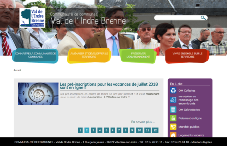 Création site internet de la Communauté de communes du Val de l'Indre Brenne